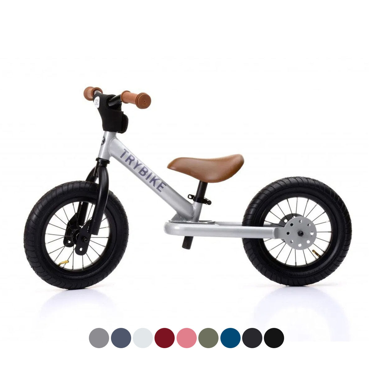 Trybike Steel Balance Bike (2 Wheels) w/ Optional Trike Kit for 3 Wheels Trike