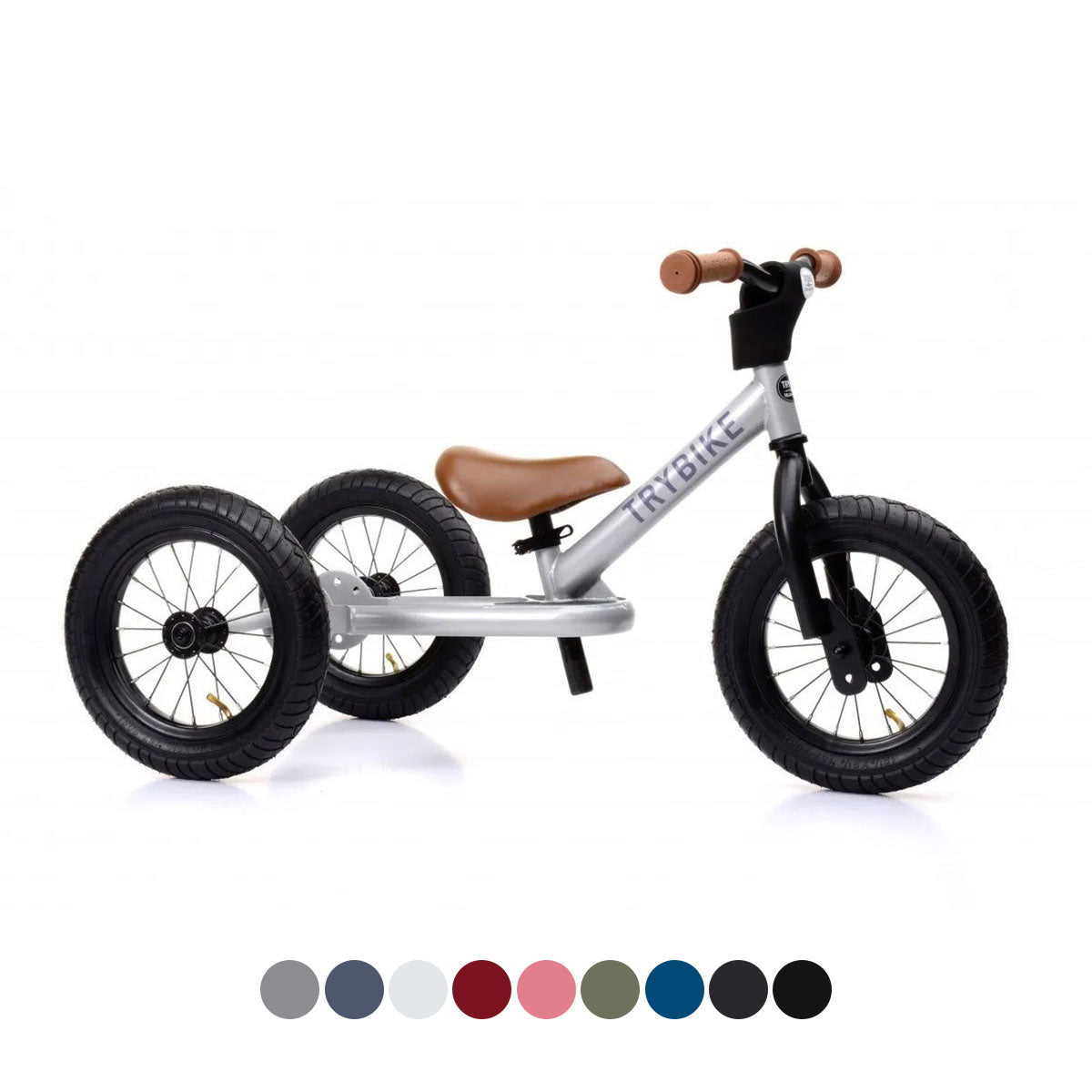 Trybike Steel Balance Bike (2 Wheels) w/ Optional Trike Kit for 3 Wheels Trike